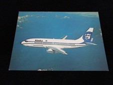 ALASKA AIRLINES Boeing 737 Jet Airplane Vintage Aviation Postcard