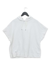 Mint Velvet Women's Hoodie XL White Cotton with Polyester Pullover