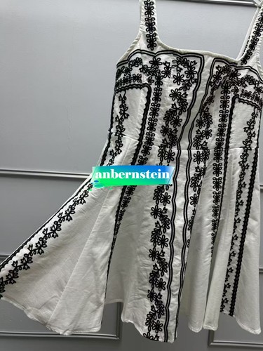 Vestido honda estilo bohemio francés corte tridimensional flor bordado lino - Imagen 8 de 12