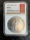 1992 $1 American Silver Eagle NGC MS69