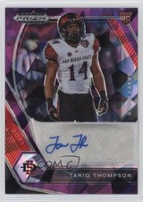 2021 Panini Prizm Draft Picks Purple Ice 63/99 Tariq Thompson #DPA-TTH Auto 07o4