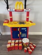 VINTAGE 2002 MCDONALDS DRIVE THRU PLAYSET PRETEND PLAYFOOD With Extra Large Cup