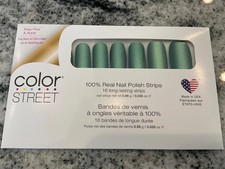 Color Street Nail Polish Strips - FOREVER GREEN shimmer Hostess Exclusive WICKED