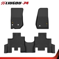 All Weather Tpe Rubber Floor Mats 3pcs Fit For 2013-2018 Jeep Wrangler Jk 4-door All Weather Tpe Rubber Floor Mats 3pcs Fit For 2013-2018 Jeep Wrangler Jk 4-door