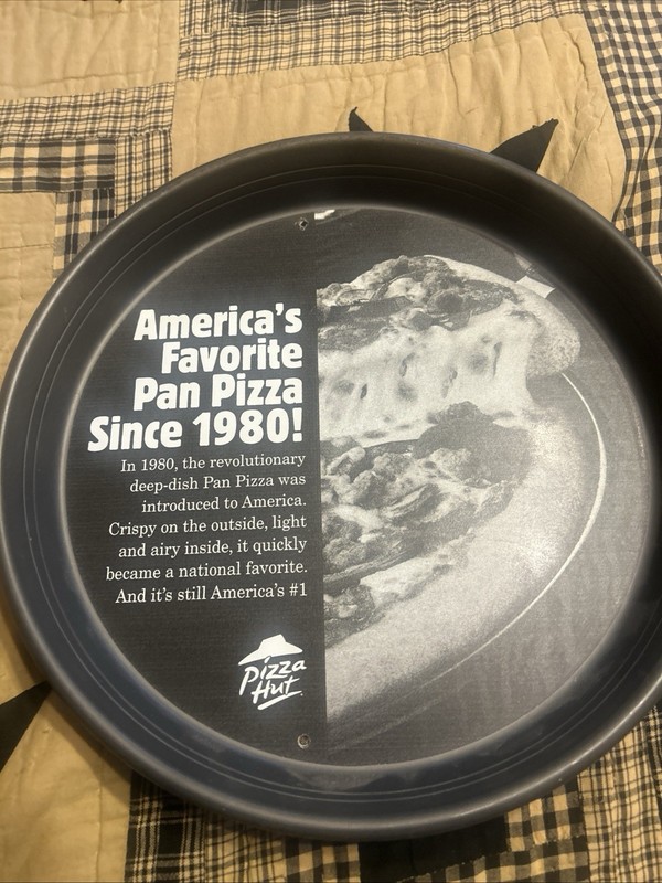 Vintage Pizza Hut 12 1/2 Inch Promo Pizza Pan Wall Decor