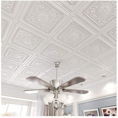 Easy Installation 2'x2' Glue-Up Ceiling Tiles 12-Pack