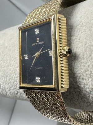 Pierre Cardin PC2200 Mens Tank Watch New Battery 25MM 7.75