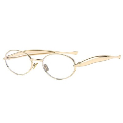 Retro Oval Sunglasses Metal Small Sunglasses Classic Round 90s Fashion Disc...