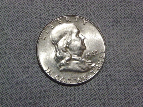 1963 P Franklin Half Dollar Bright Uncirculated.