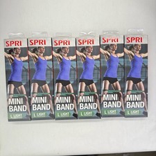 6 GENUINE SPRI EXERCISE LIGHT RESISTANCE TRAINER BANDS NEW IN BOXES