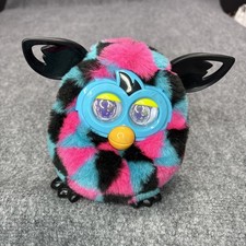 2012 Hasbro Furby Boom Interactive Plush Toy Triangle Pink Black Teal Blue Works