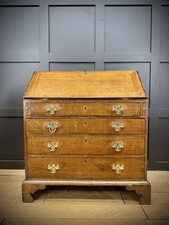 Georgian Oak Bureau Desk / Writing Desk / Sideboard Chest Of Drawers