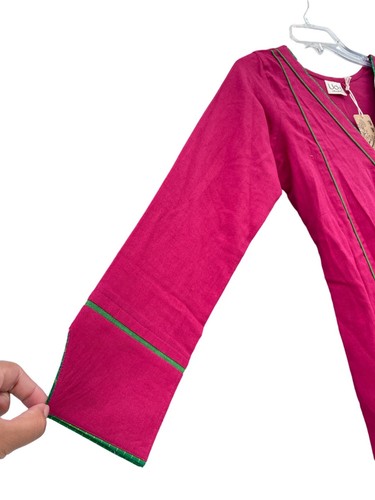 UDD Hot Pink Anarkali Womens size M Medium Kaftan Dress - Picture 8 of 20