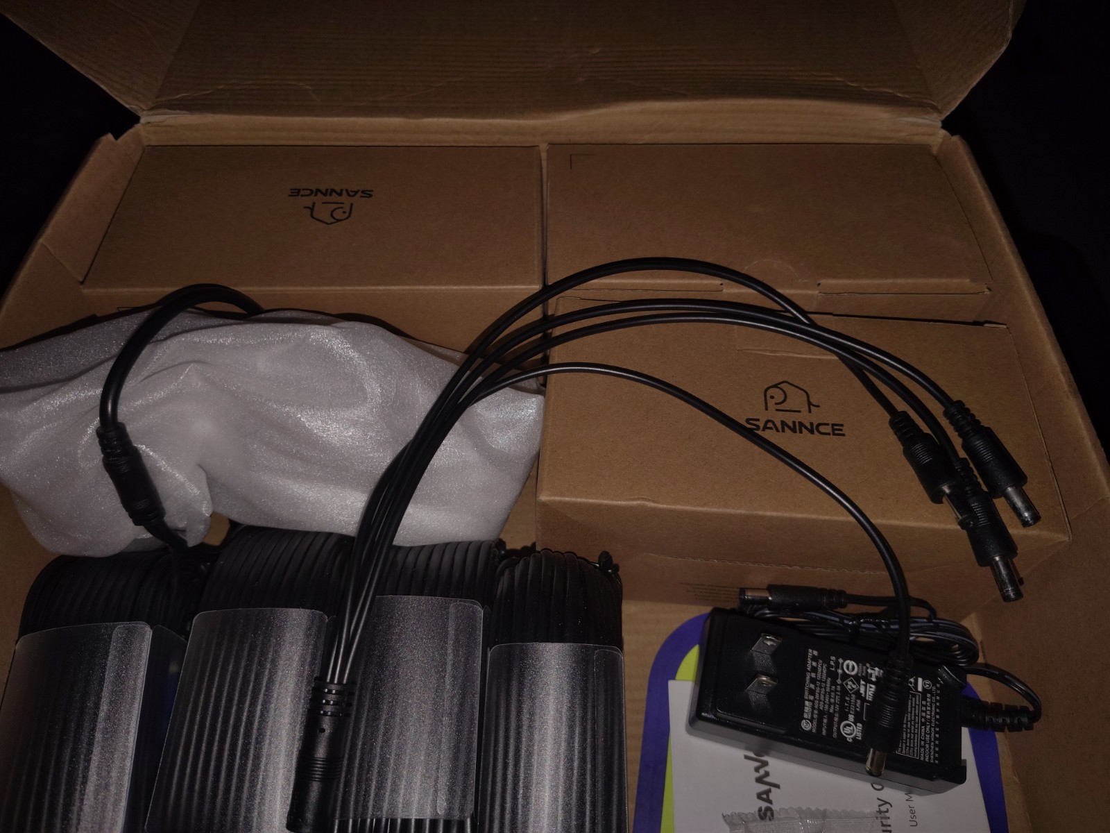 SANNCE  Security Camera System 4 Cameras Total Set