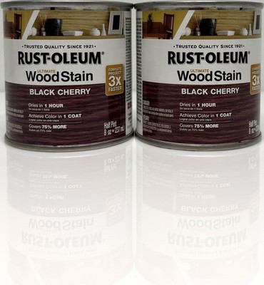 Rust-Oleum Ultimate Wood Stain Black Cherry 8 oz Fast Drying 2 Pack