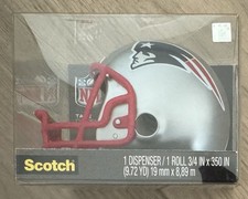 New England Patriots. NFL Football Helmet 3M Scotch. 1 - Box 6 Helmets.