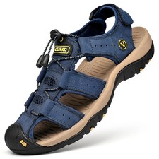 Men's Handmade Sandals Thick Bottom Rubber Leather Beach Shoes Upgraded Version