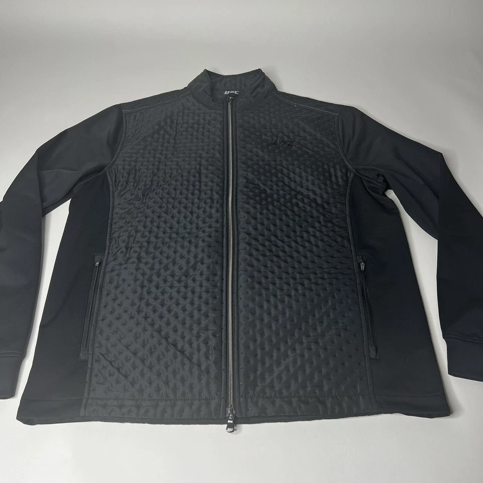 Chaqueta acolchada UFC negra ligera con cremallera completa para hombre talla mediana nueva sin etiquetas Foto 2 de 4