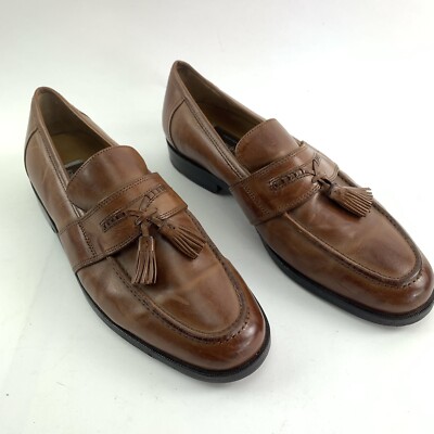 Johnston Murphy Mens Brown Tassel Loafers 10 M Johnston Murphy Mens Brown Moc Toe Slip On Dress Kiltie  main image 4