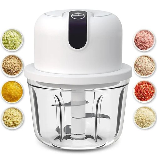 350ML Electric Garlic Chopper Portable Veggie ChopperGarlic Grinder Masher On...