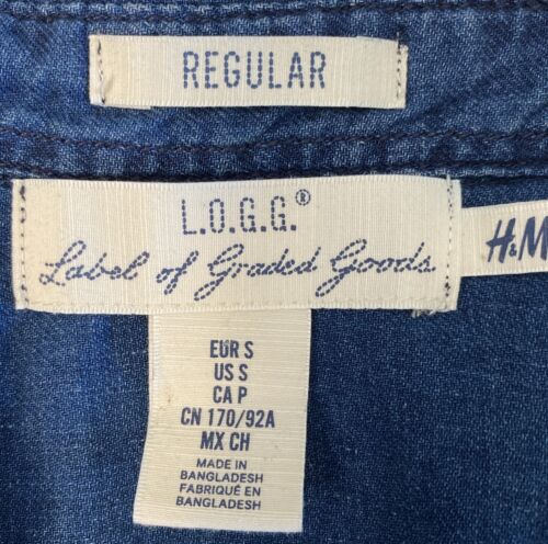 L.O.G.G. Label Of Graded Goods Men’s Denim Jean Shirt,Sz S,Chest 39”,Westerncore - Picture 3 of 7