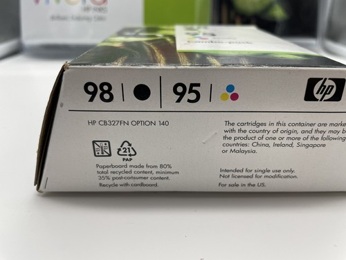 Genuine HP 95/98 Black & Tri-Color Ink Combo Lot NEW SEALED Various Exp Dates - Picture 9 of 16