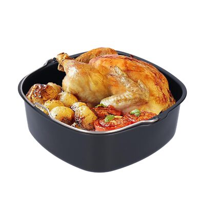 Cake Mold 18cm Iron Cake Barrel Square Air Fryer Accessories Kitchen Cooking ...