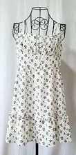 BCBGeneration Floral Print Square-Neck Cami Dress White Size Small T36-835