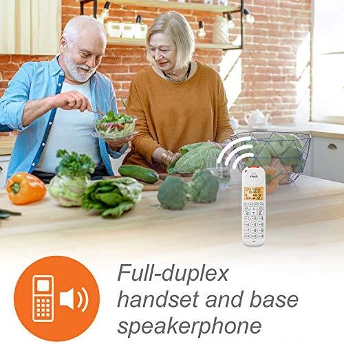 Teléfono amplificado con cable/inalámbrico para personas mayores VTech SN5147 con contestador blanco Foto 4 de 4