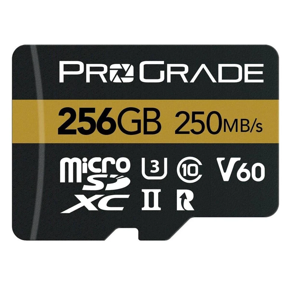 ProGrade Digital 256GB UHS-II microSDXC w/ SD Adapter (2-Pack) Sony Canon Nikon - Image 2 of 4