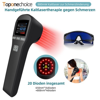 880mW Kaltlaser Therapiegerät Schmerzlinderung Soft Red Light Lazer Behandlung