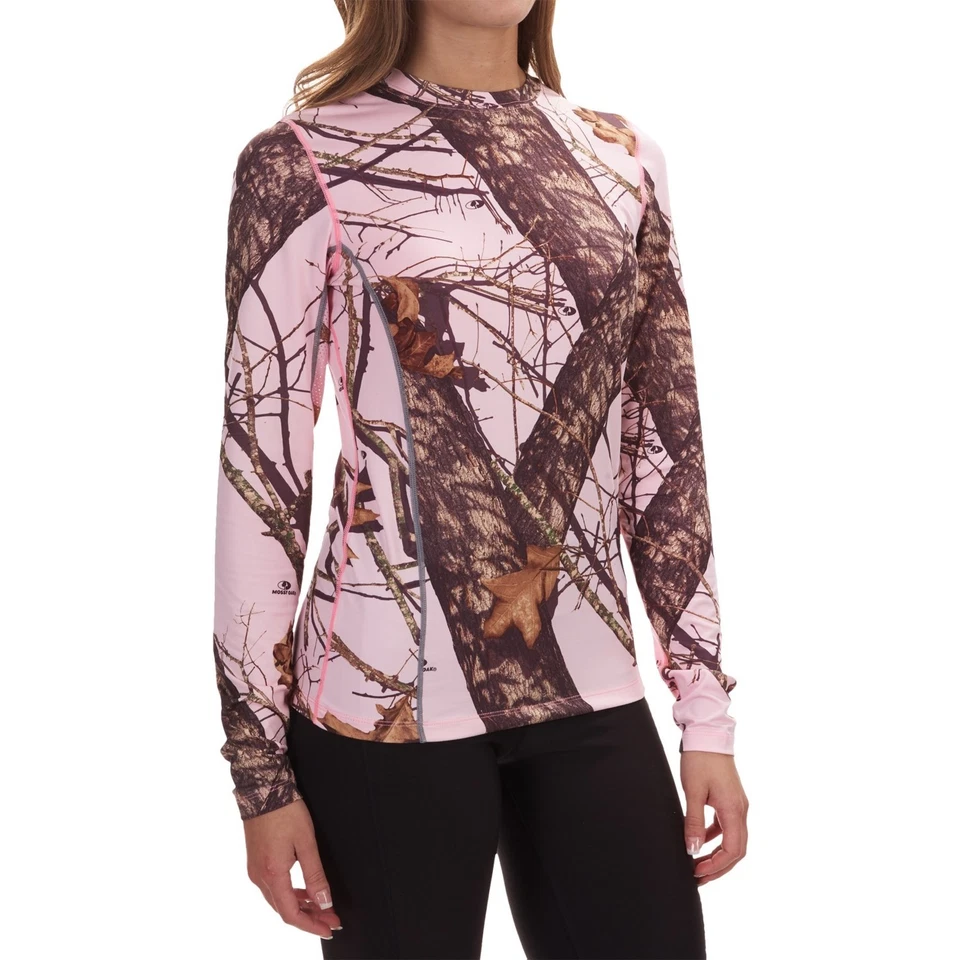 *JUEGO* LOTE DE 2 Camisa Terramar Talla L Rosa Mossy Oak Camuflada y Capa Base Corta Foto 2 de 4