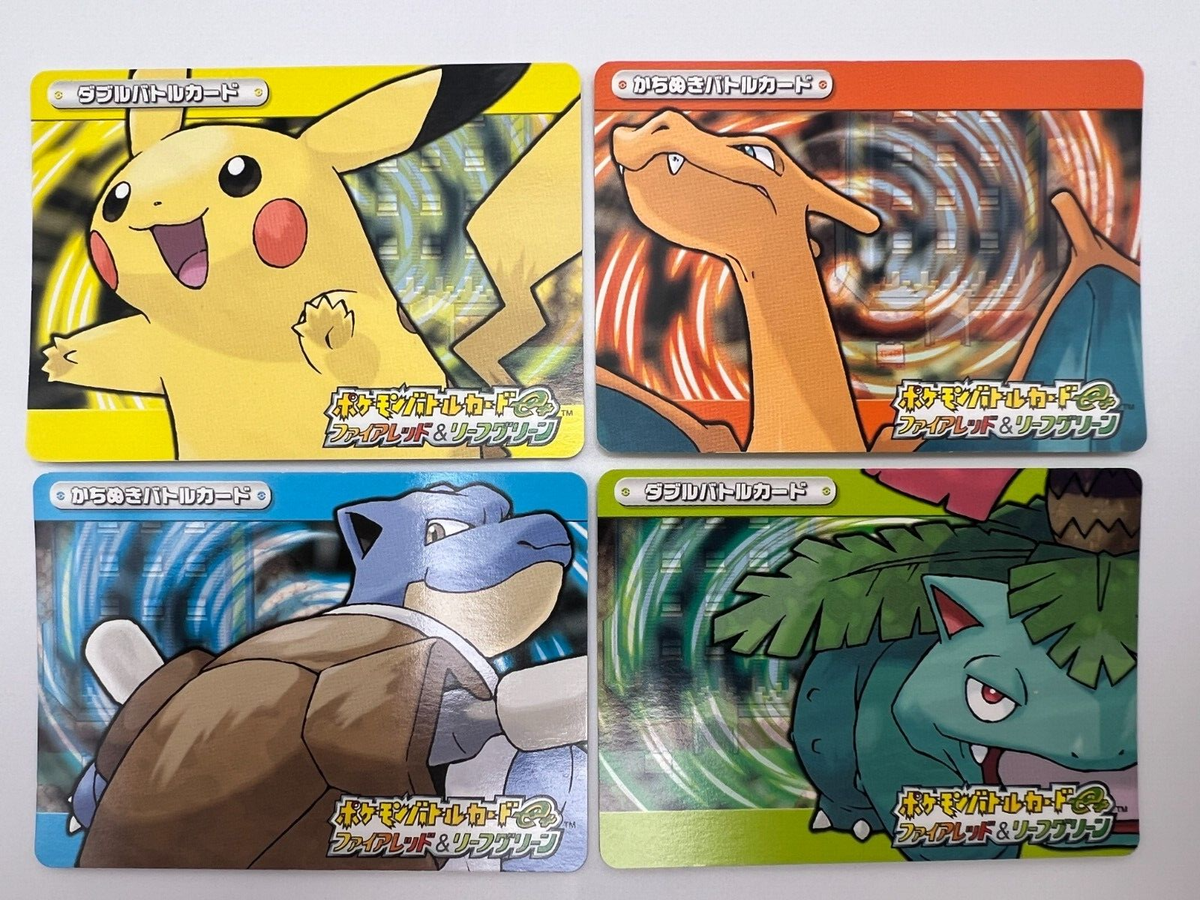 Pokemon Card E+ Battle Card Fire Red Leaf Green 4 Card Set Pokemon Card E+ Battle Card Fire Red Leaf Green 4 Card Set