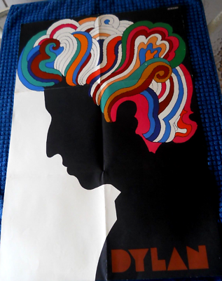 Original Vintage 1960's Bob Dylan Psychedelic Milton Glaser Folded