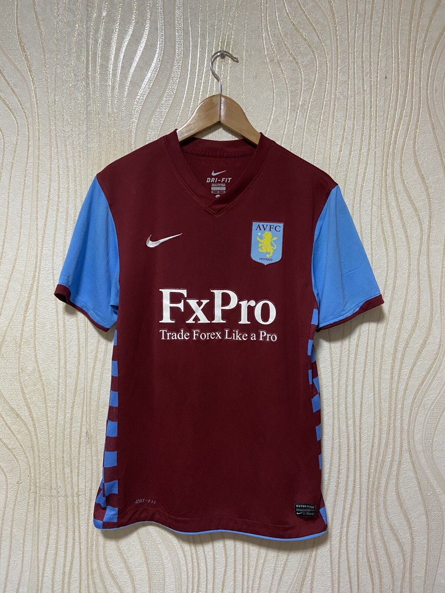 ASTON VILLA 2010 2011 HOME FOOTBAL SHIRT SOCCER JERSEY NIKE 381794