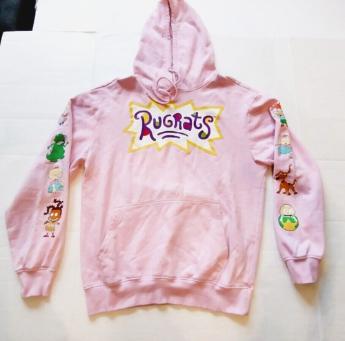 Nickelodeon Retro Rugrats Logo Pink Hoodie Sweatshirt Size M for Men u0026  Women | eBay