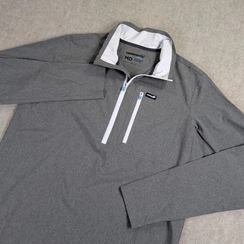 Gary Yamamoto 1/2 Zip Windbreaker Jacket Mens Medium Lightweight Fishing Gray - product listing photo
