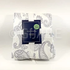 Vera Bradley Full /Queen 3Pcs Set Bedding Quilt Waikiki Paisley Gray & White New