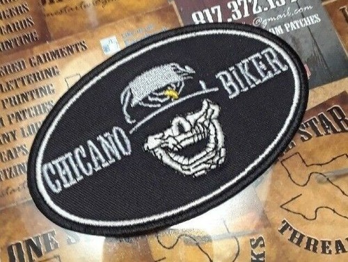 EMBROIDERED CHICANO BIKER HELMET PATCH (Please Read Ad)) - Picture 2 of 4