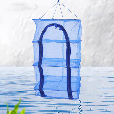 Foldable 4 Layers Drying Net Hanging Vegetable Fish Dishes Mesh Dryer Rack Good