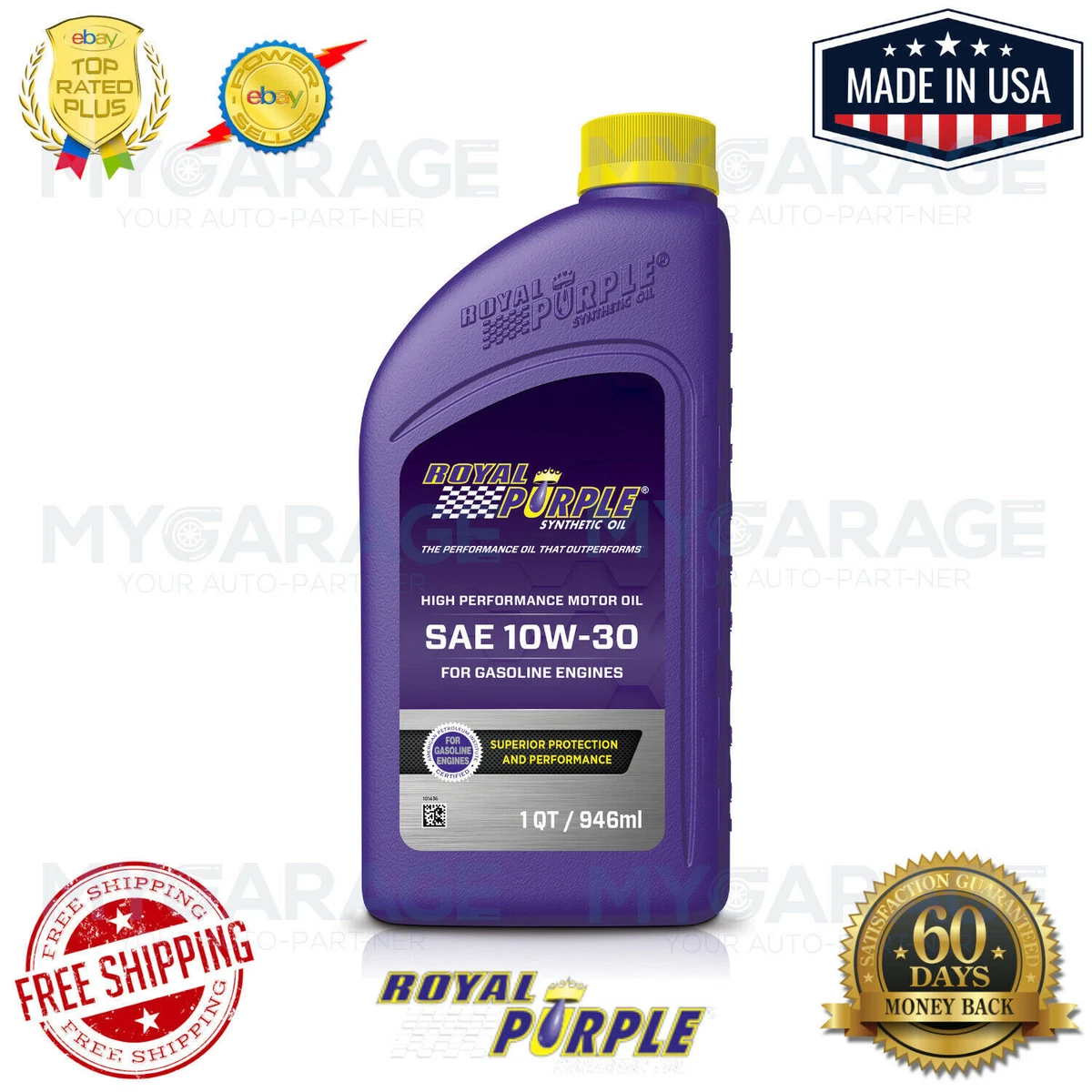 Royal Purple Heavy Duty SAE 10W 30 Synthetic Motor Oil 1 QT 1 Quart 01130