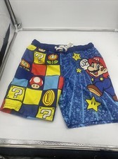 Super Mario Boy's Swim Trunks Size S 6/7 Swimsuit Board Shorts Luigi