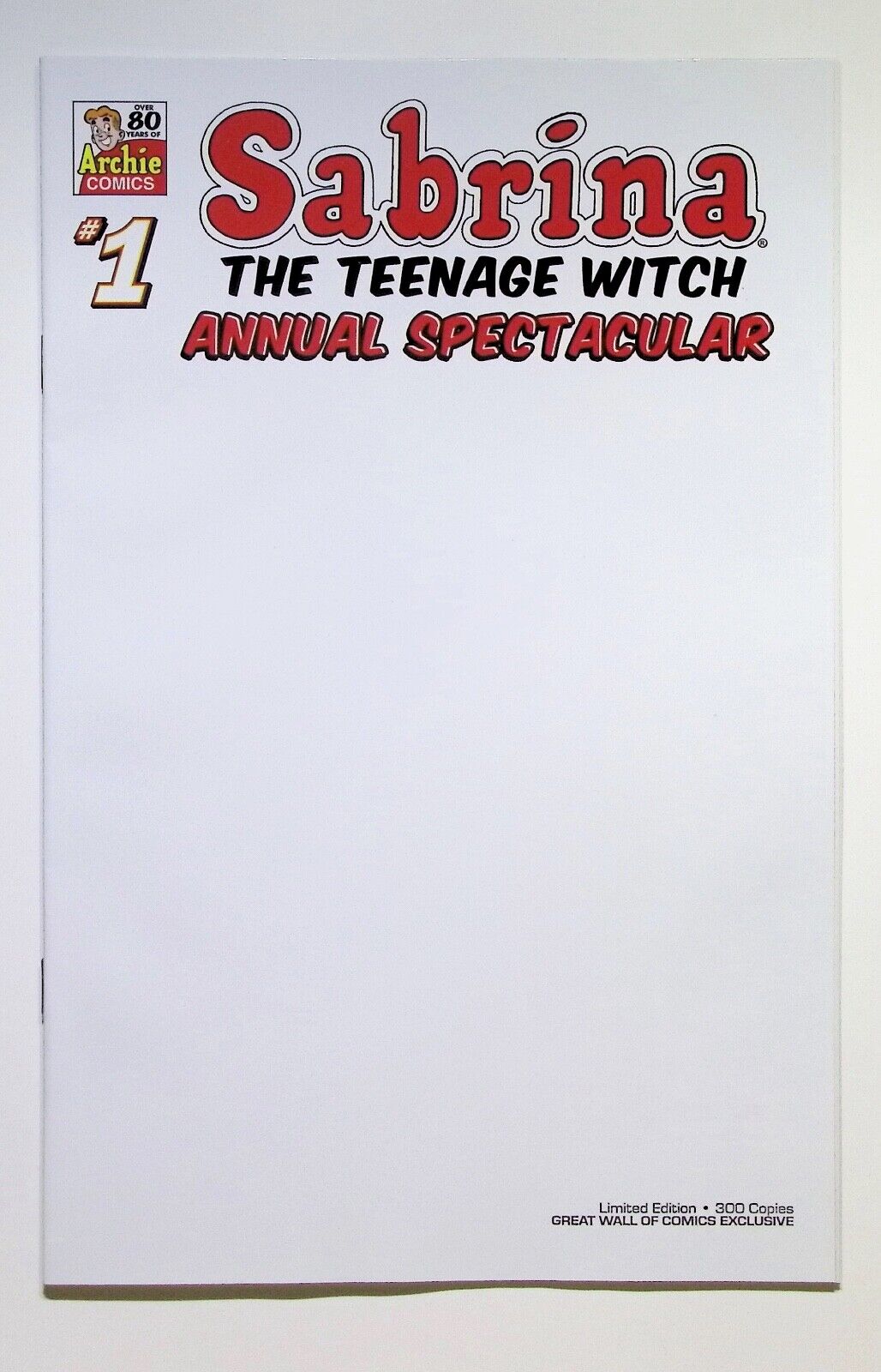Sabrina Teenage Witch 2023 Annual #1 Blank Variant NM w/COA of 200