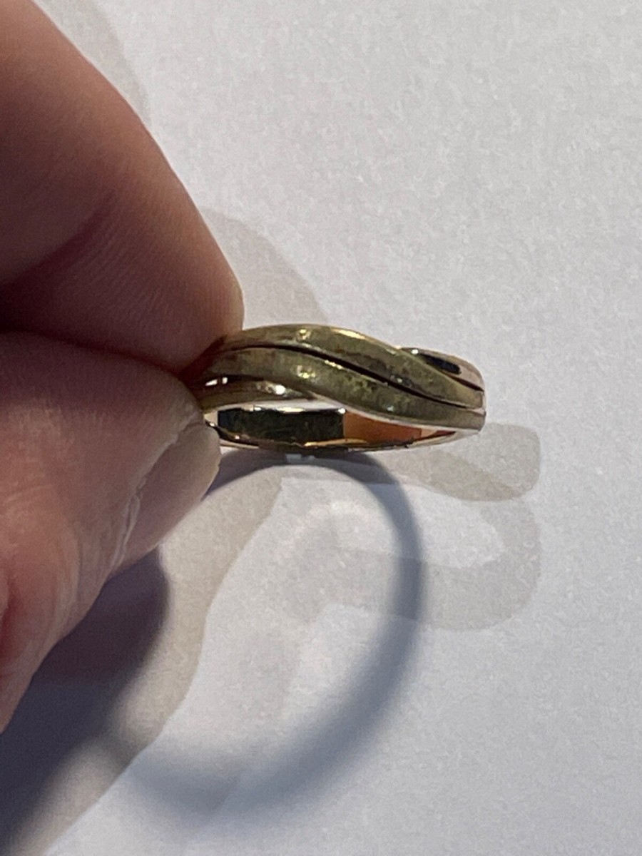Bague En Plaqué Or Jaune Avec Pierre - Taille 55 (environ 18.7), Occasion, à Vérifier