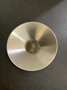 Vintage Italian Souvenir Maria Anna Augusta Ferdinandi Coin Stainless Steel Bowl