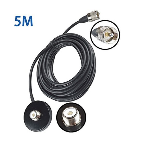 SO239 Magnetyczna podstawa montażowa anteny PL259 wtyczka i kabel 5M RG-58 do radia mobilnego - Zdjęcie 5 z 5