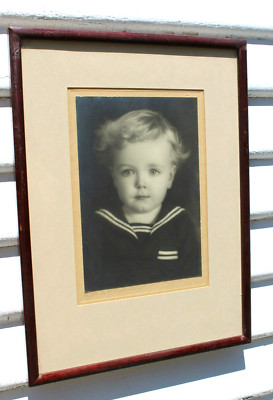 Cabinet Photo  Victorian Boy in Sailor Suit signed Bride & Anderson