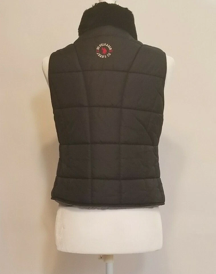 U.S. Polo Assn. Elegante y sofisticado chaleco acolchado ligero negro talla M Foto 3 de 4