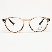 Vogue Eyewear Eyeglass Frames Transparent Round Frame Eyeglasses VO5372 Brown 51