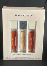 Narciso by Narciso Rodriguez 3x 10ml 3x 0.33oz Edp Edt travel spray perfume set